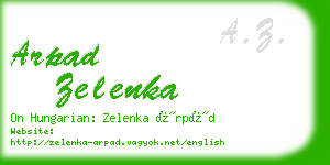 arpad zelenka business card